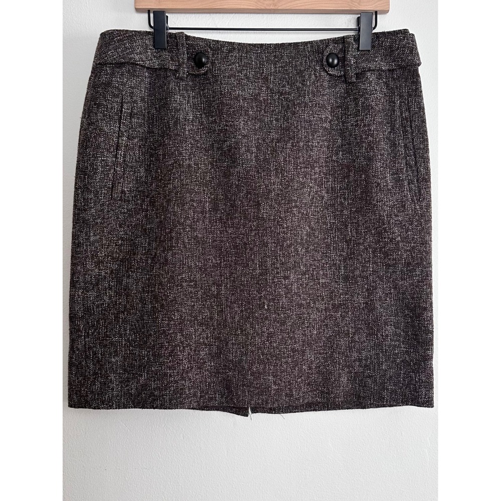Banana Republic Wool Blend Tweed Skirt Size 12 Vintage‎ Mod Old Money